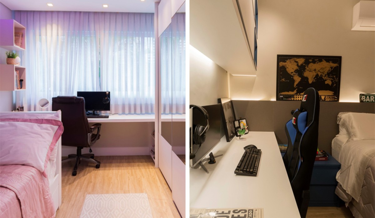 Quarto de descanso, estudos ou gamer?  Confira como iluminar o cantinho de crianças e jovens
